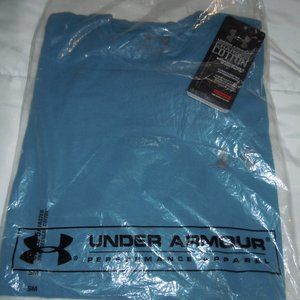 UNDER ARMOUR MENS T-SHIRT CHARGE COTTON-SMALL BLUE